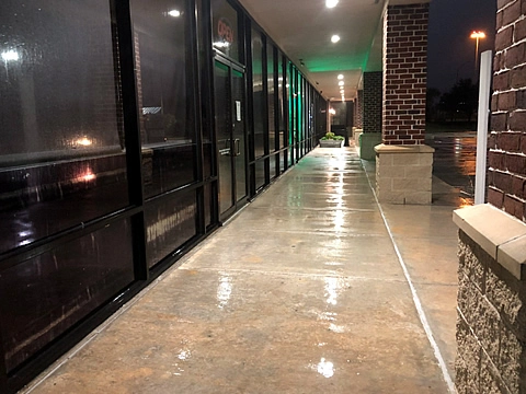 Klein Pressure Washing shopping plaza storefront cleaning