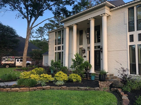House washing large house in Tomball